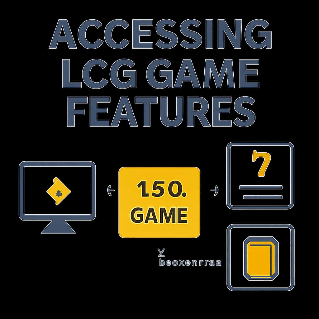 Diagram illustrating key aspects of Accessing LCG Game Features.