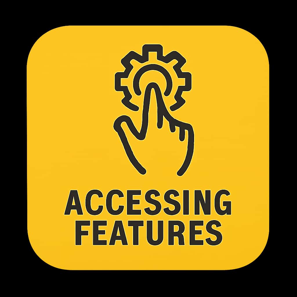 Icon representing Accessing LCG Game Features.