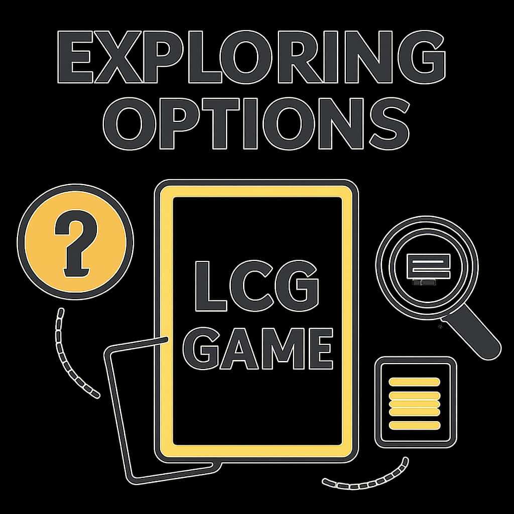 An educational diagram depicting features of LCG Game.