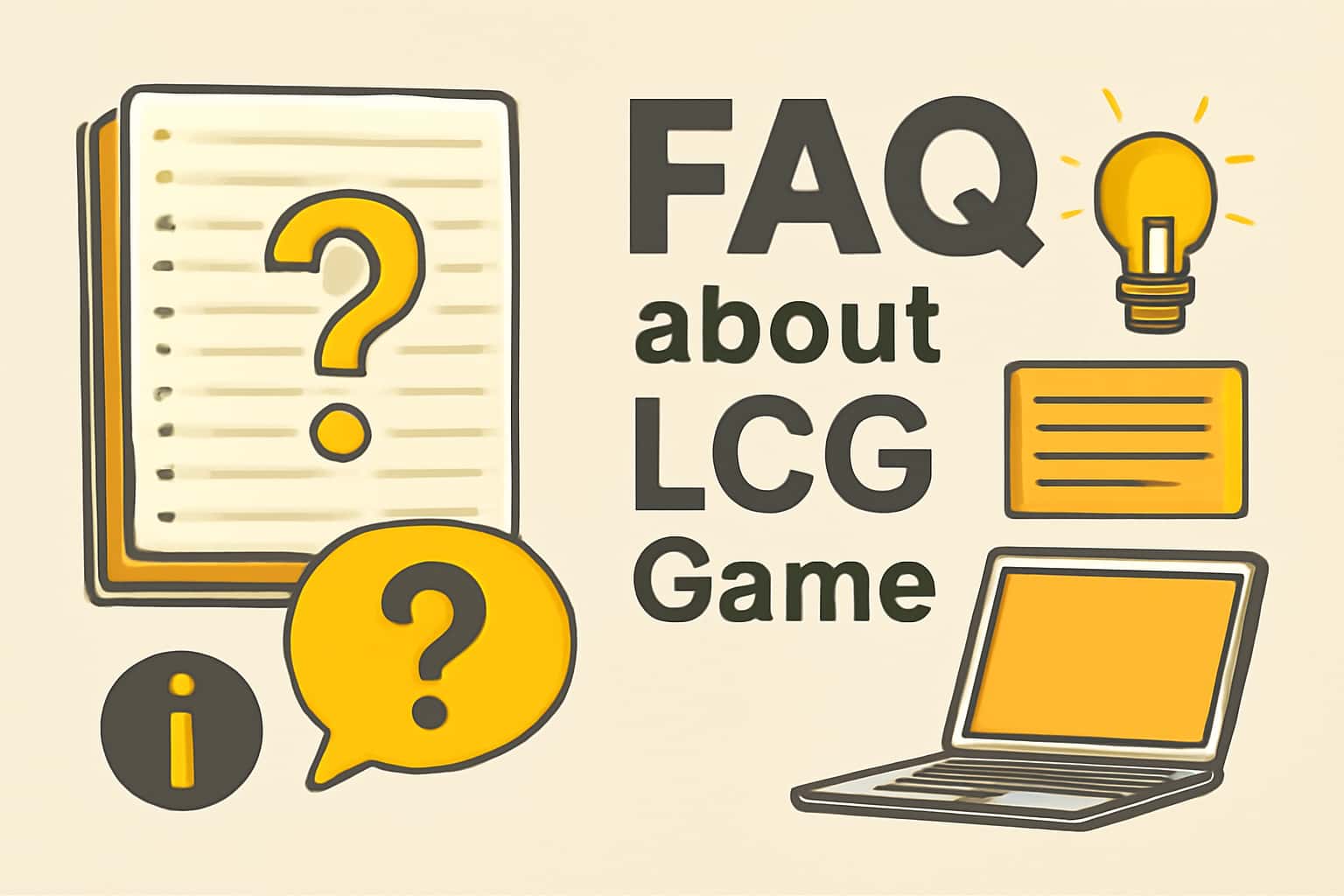 Informational graphic for FAQ about LCG Game