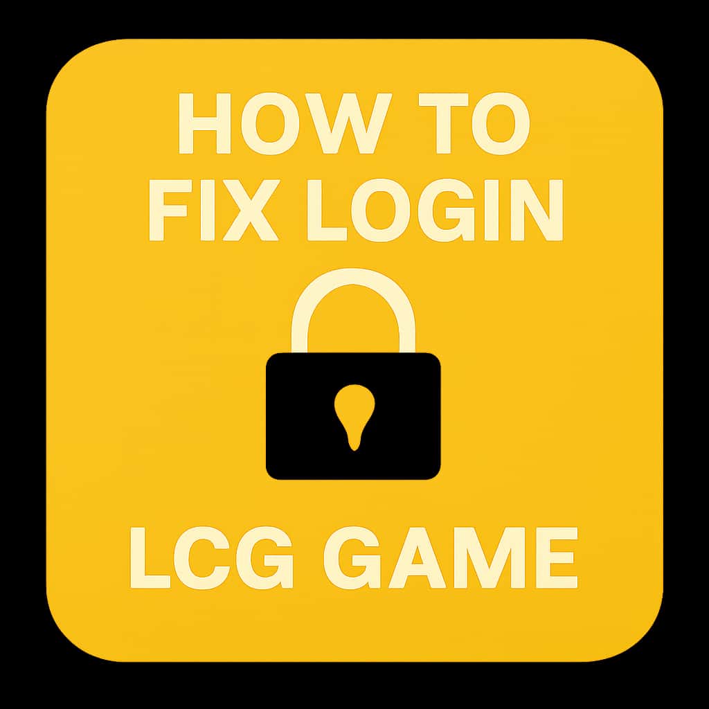 A badge symbolizing guidance on fixing login issues for LCG Game.