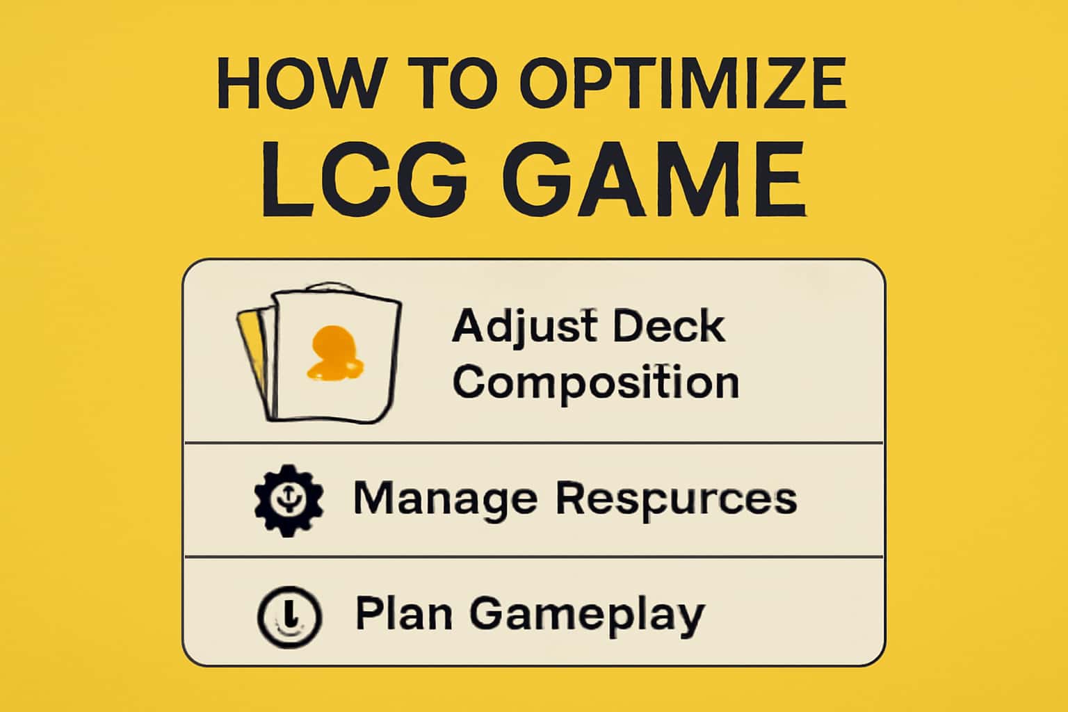 An informative visual on optimizing LCG Game settings.