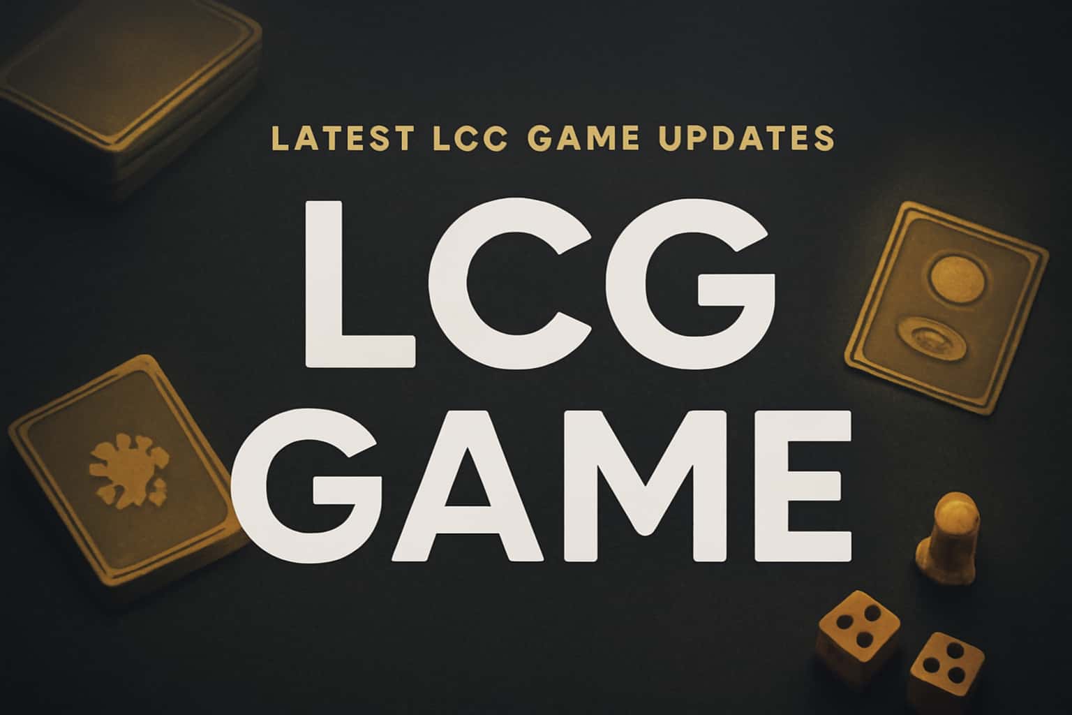 An informational scene illustrating the latest updates for the LCG Game.