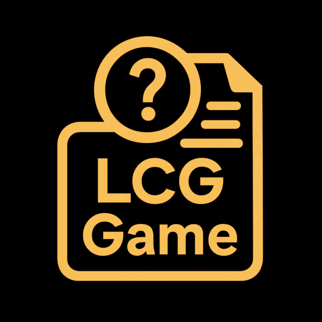A badge representing the latest updates for the LCG Game.