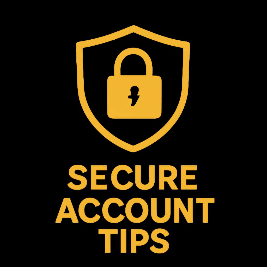 An icon representing secure tips for managing LCG Game accounts.