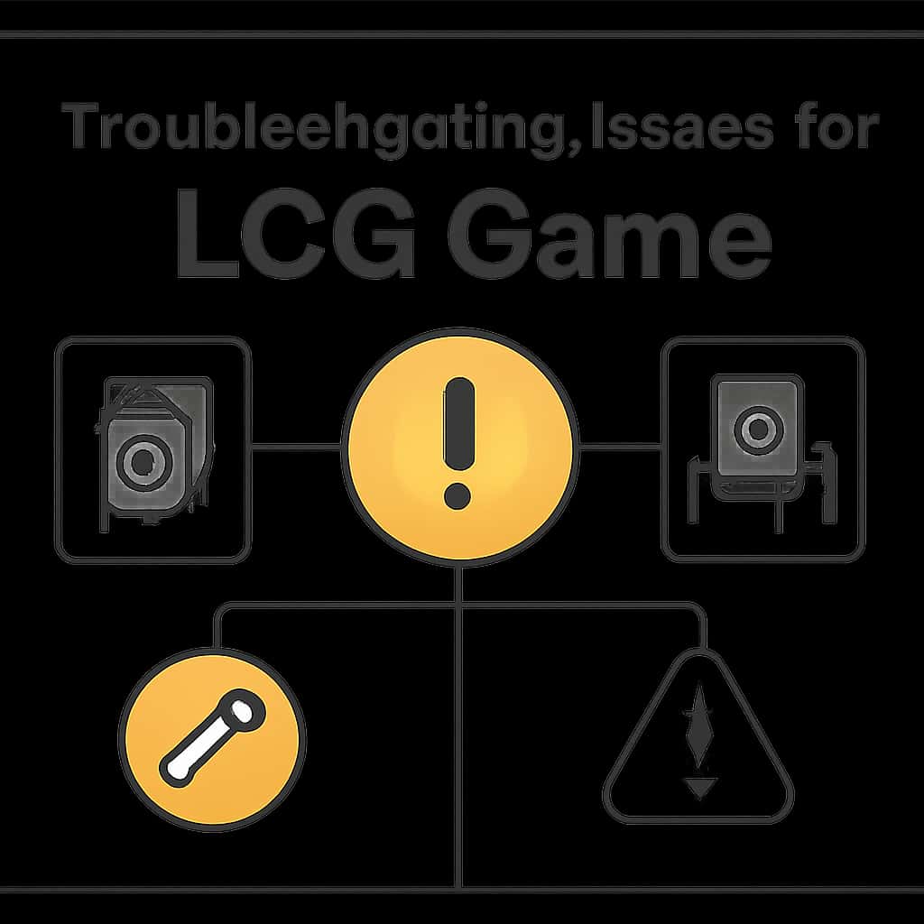 An educational diagram on troubleshooting issues specific to LCG Game.