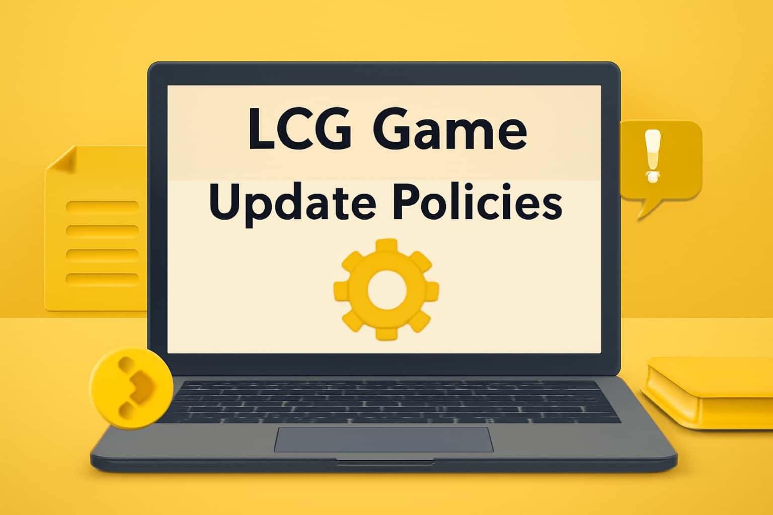 Informational image illustrating update policies for LCG Game.