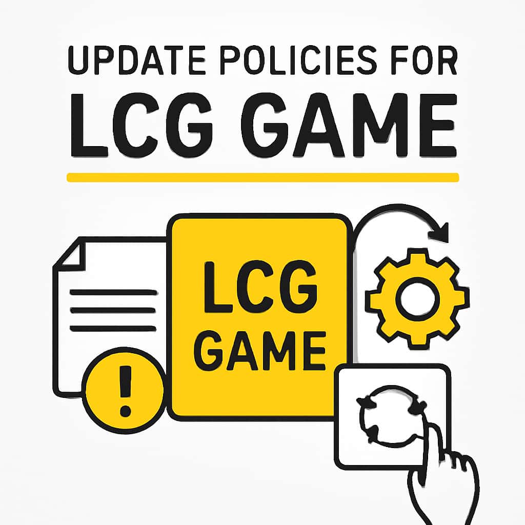 Illustration explaining section topics in Update Policies for LCG Game.